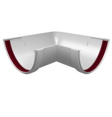 Угол желоба 90 град. ПВХ Grand Line Белый (RAL 9003)