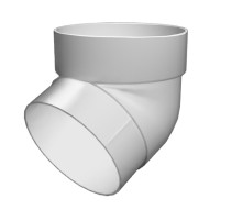 Колено трубы 67 град. ПВХ Grand Line Белый (RAL 9003)